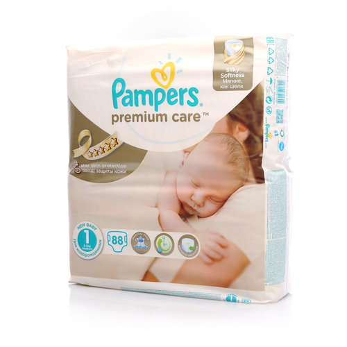 pampers premium care 1 88 штук