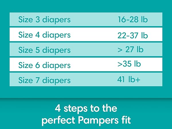 pampers cruisers size chart