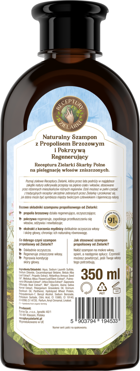 naturalna receptura na szampon do włosów