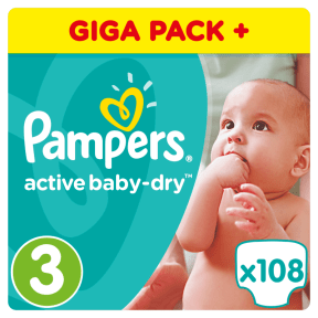 pampers 3 108szt