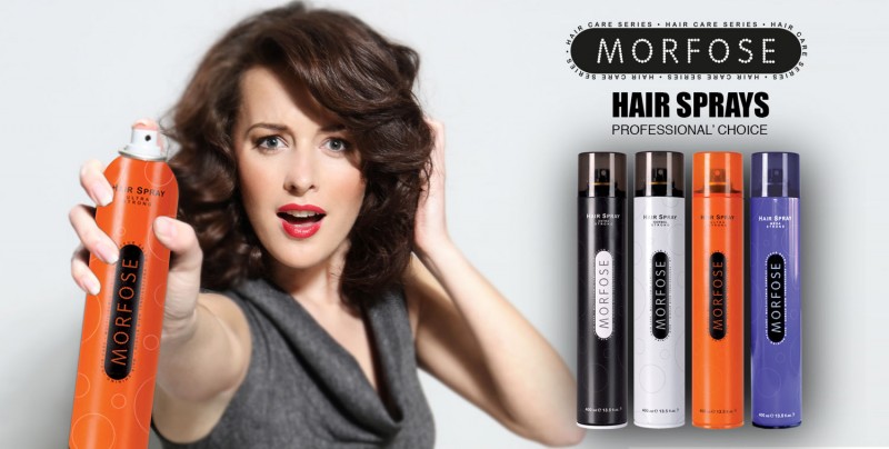 morfose lakier extra strong do włosów czarny salon finish 750ml