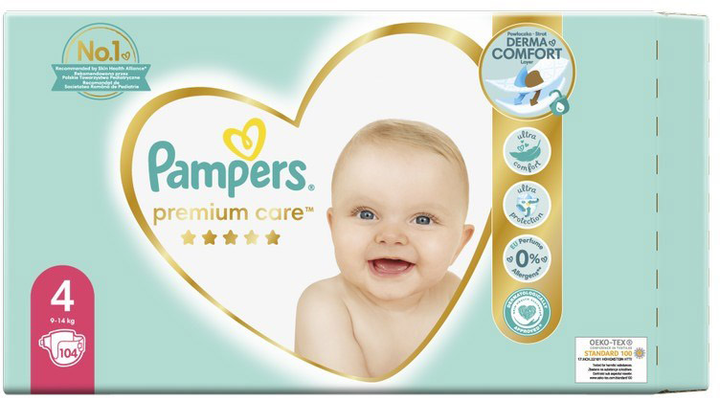 pampers premium 104 sztuki