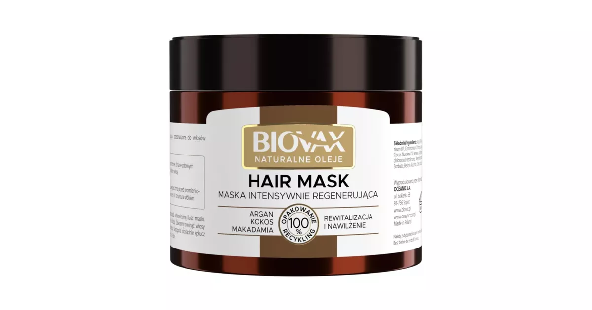 biovax odżywka do włosów argan makadamia kokos