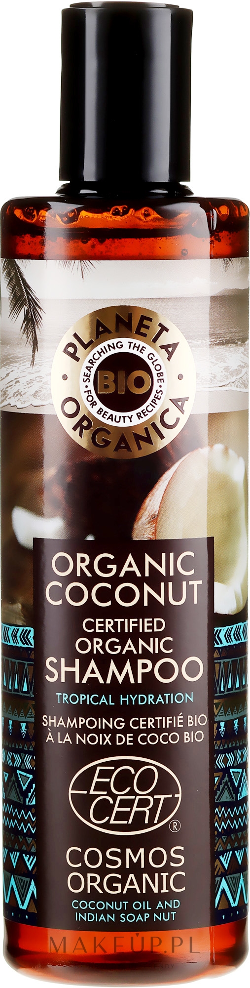 planeta organica organic coconut certyfikowany szampon do włosów