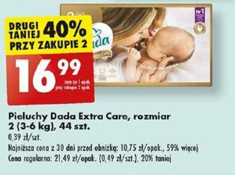 pieluchy dada biedronka 3-6 kg cena