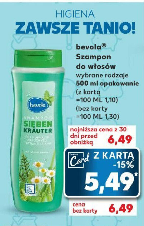 kaufland bevola szampon cena