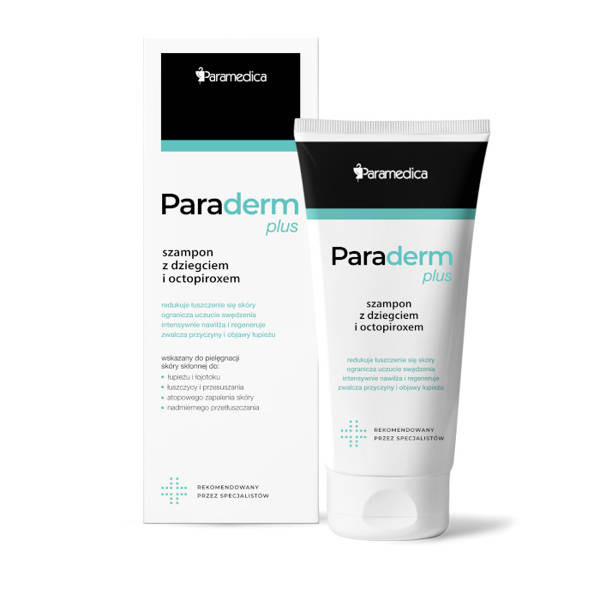 paraderm plus szampon z dziegciem i octopiroxem 150g