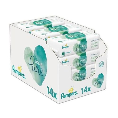 pampers chusteczki nawilżające aqua pure 14 x 48