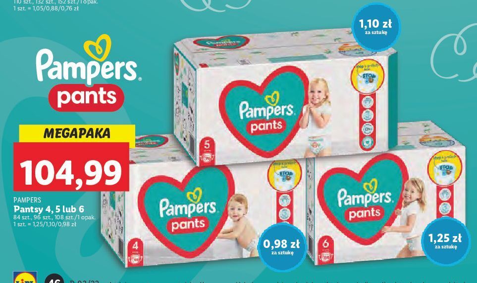 pieluchy pampers pants 6 promocja