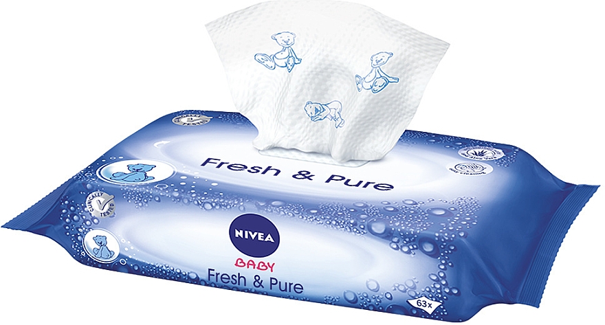 nivea baby chusteczki nawilżane pure &