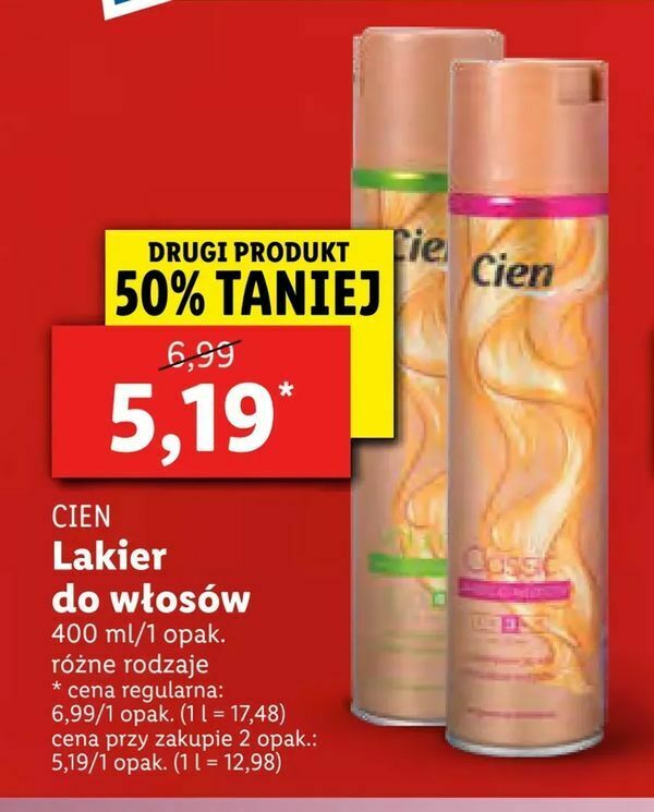 lakier do włosów lidl