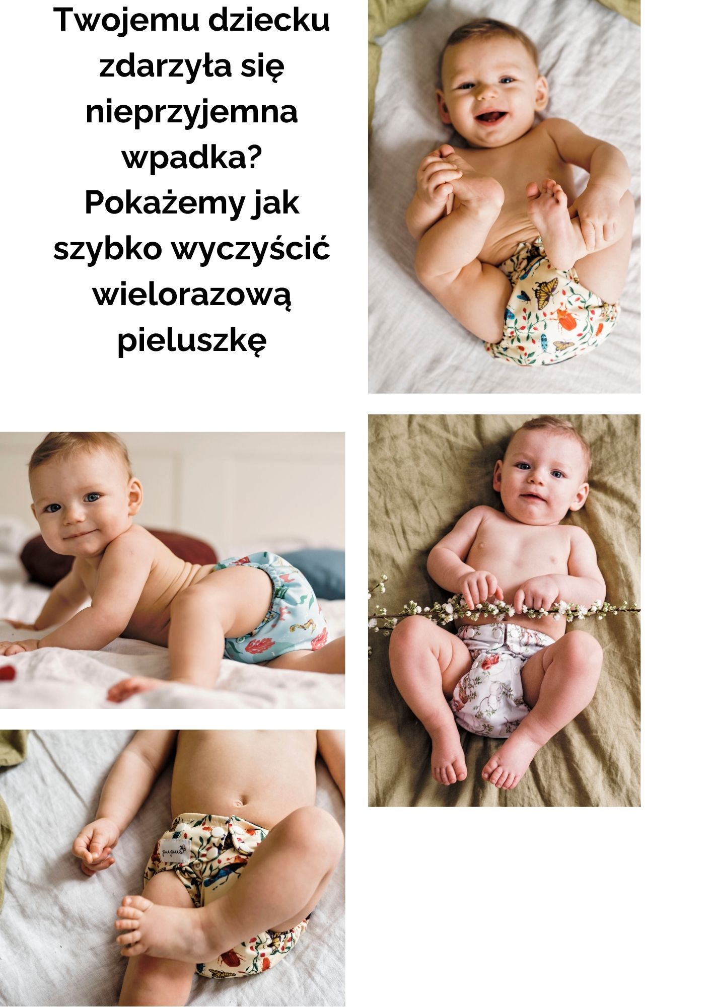 kupa wylewa się z pieluchy