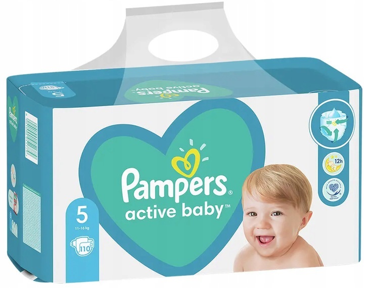 pieluchy pampers active baby mega box plus 5