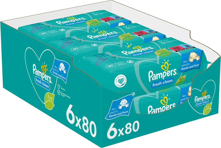 chusteczki nawilżane pampers 6x64 tesco