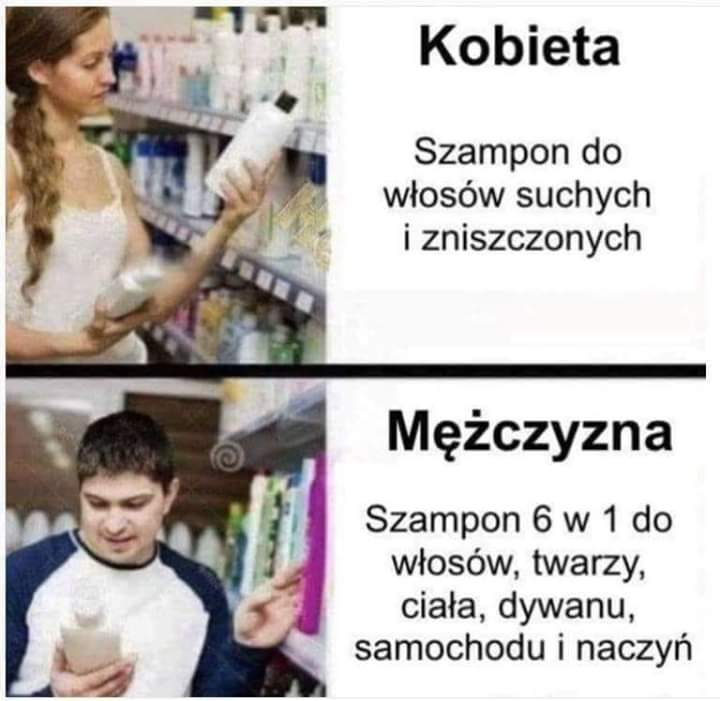 szampon dla kobiet i.mezczyzn.mem