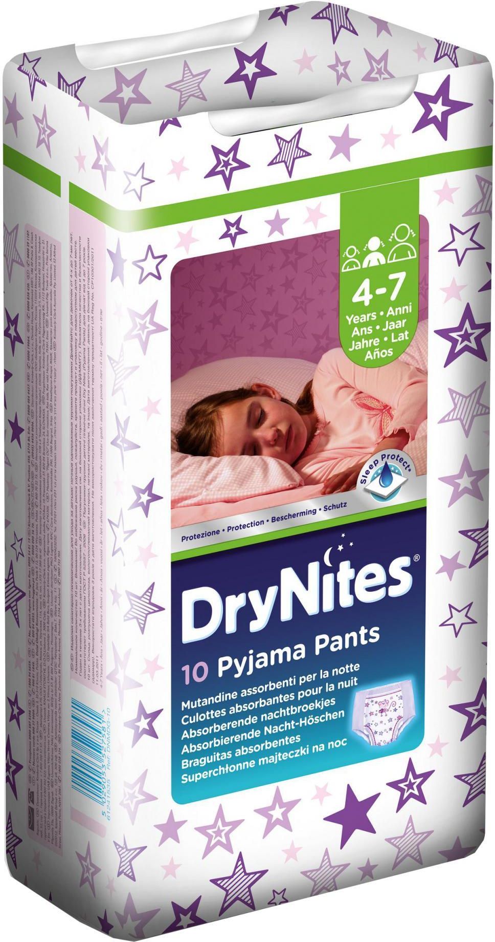 huggies drynites girl 17-30kg majteczki na noc 10szt pieluszki