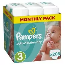 pampers pieluszki zapas 3 midi aż 208 szt