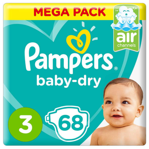 pampers 3 babydry 68