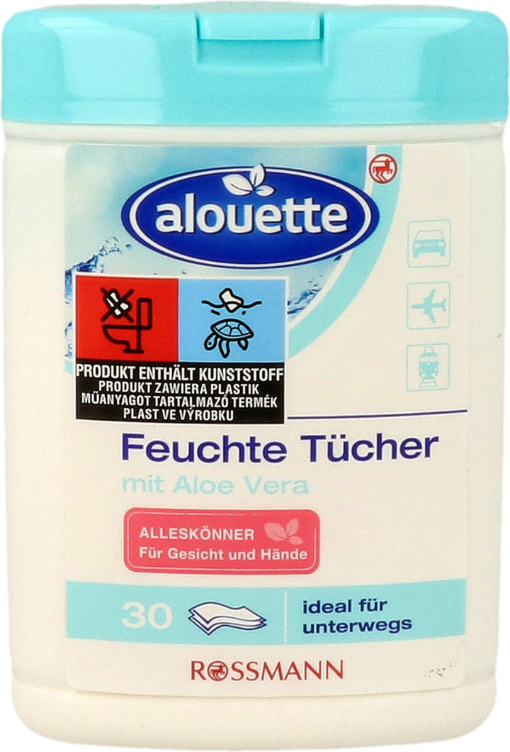 alouette chusteczki nawilżane aloe vera 30 szt