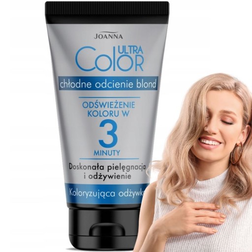 joanna ultra color koloryzująca odżywka do włosów chłodne odcienie blond