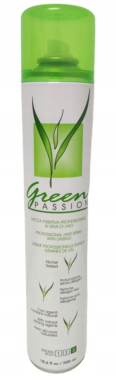 green passion naturalny lakier do włosów extra mocny 500ml