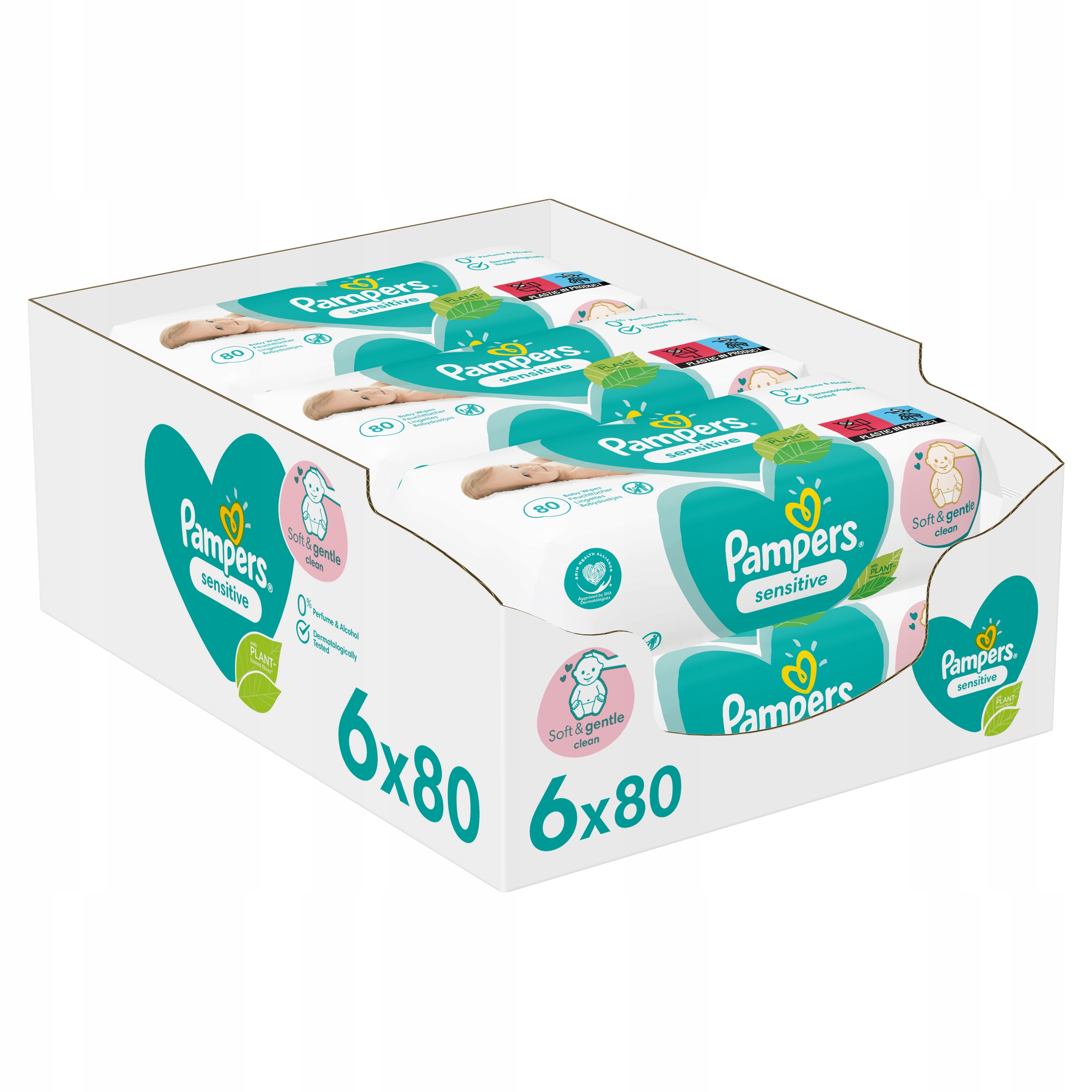 pampers sensitive chusteczki dla niemowląt 12x56 szt