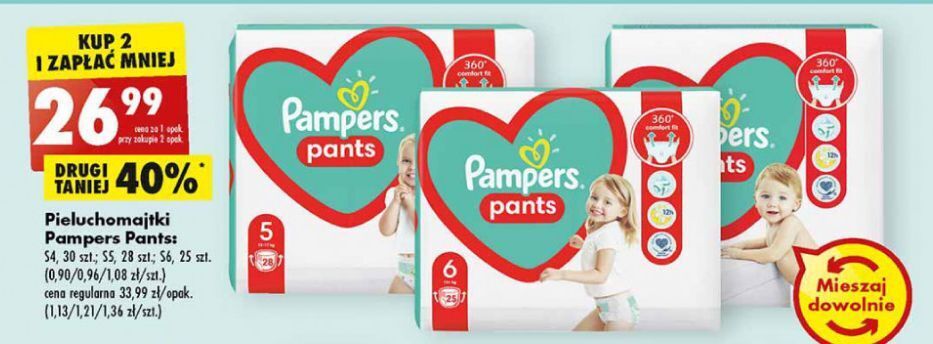 pieluchomajtki pampers 6 biedronka