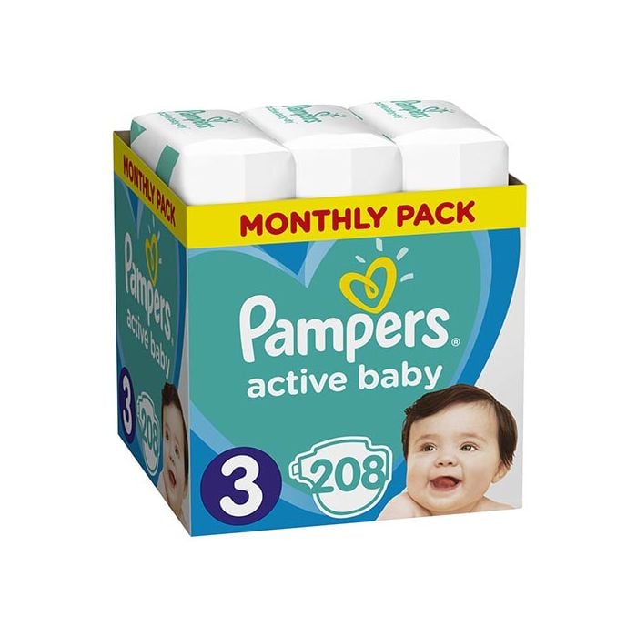 pampers active 3 208