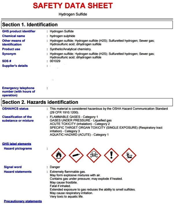 safety data sheet