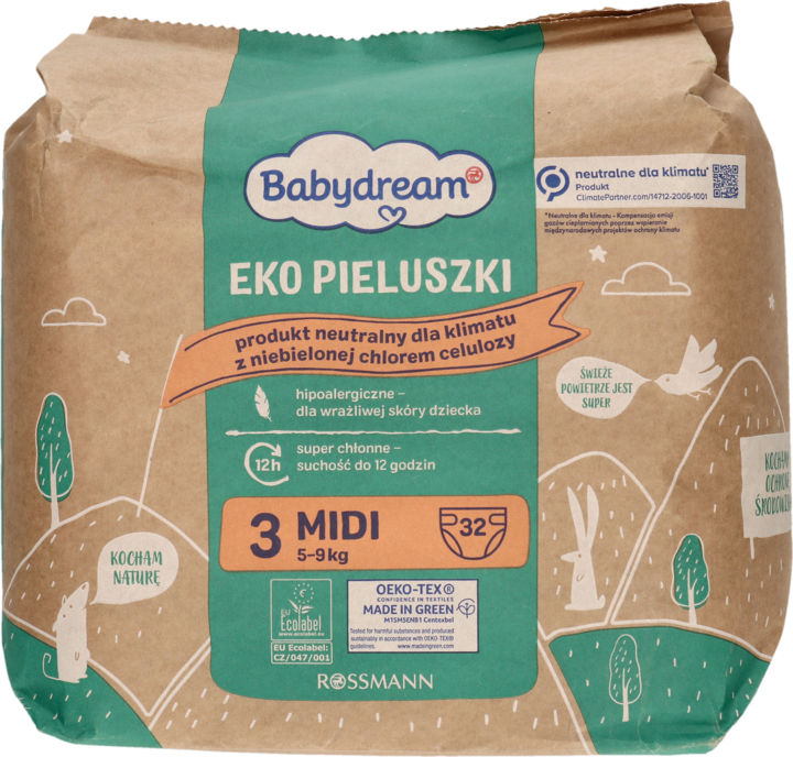 babydream pieluchy ekologiczne