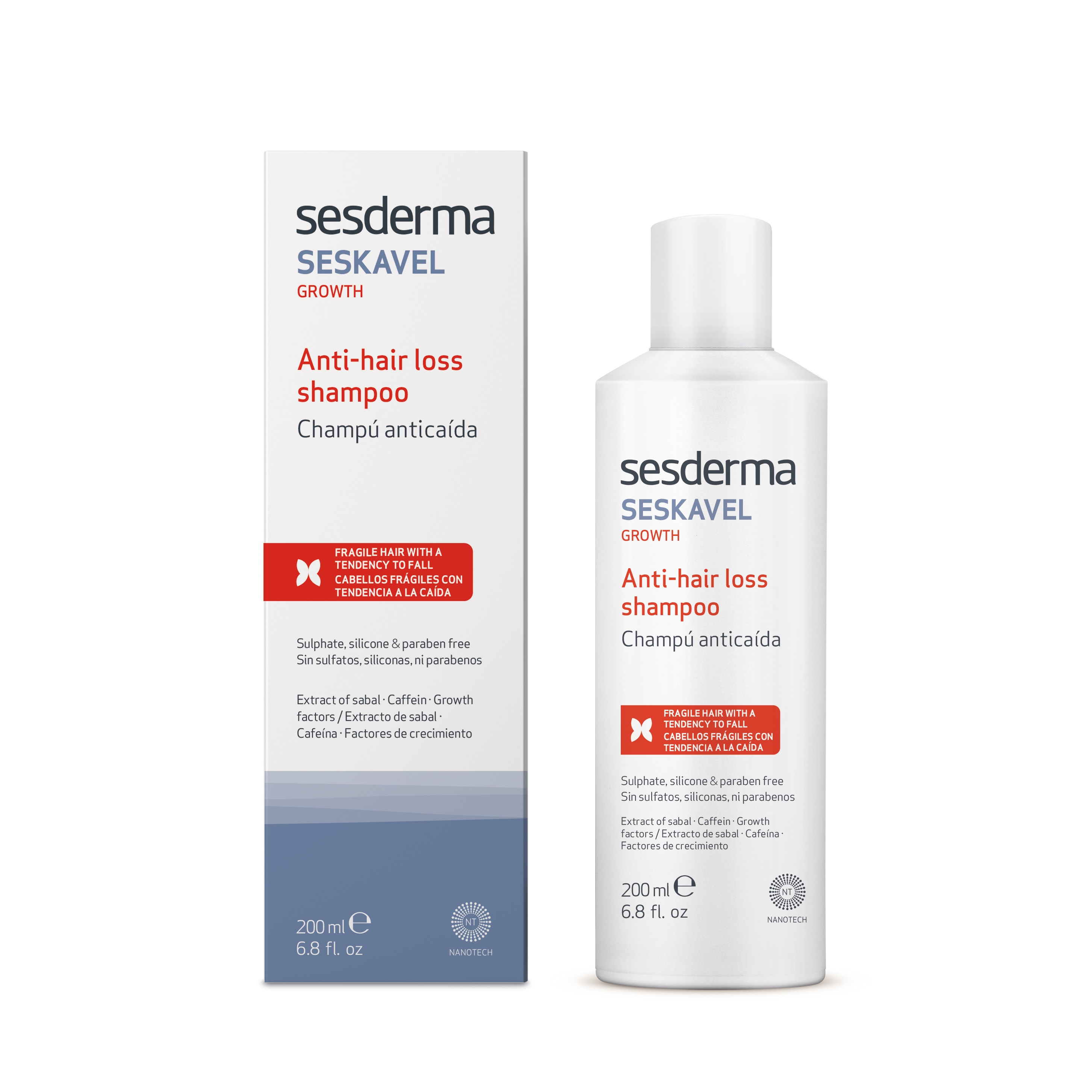 szampon przeciw wypadaniu włosów seskavel sesderma 200ml