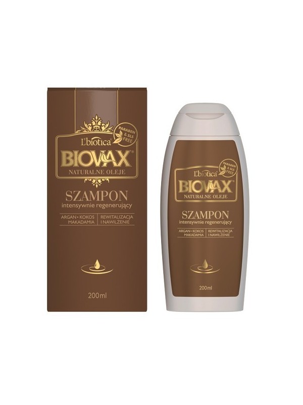 biovax regenerujący szampon argan makadamia kokos