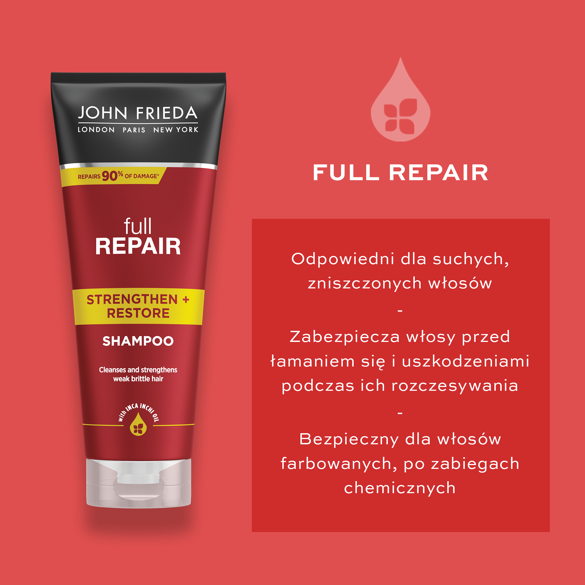 szampon i odżywka john frieda full repair