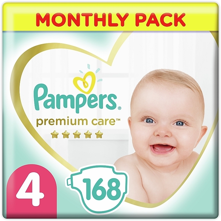 pampers 4 premium care 168