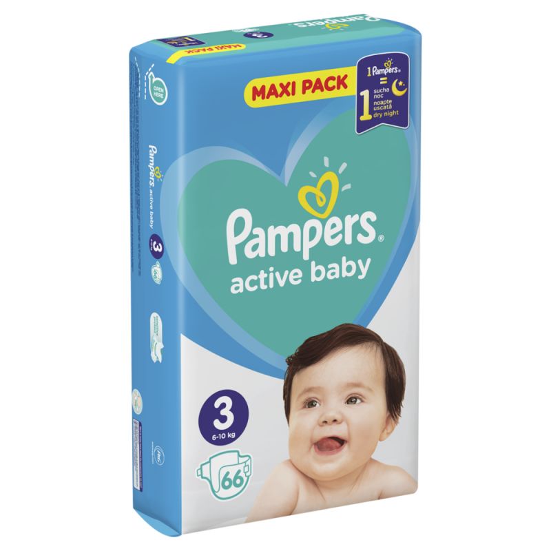 pampers active baby-dry pieluchy 3 midi 5-9 kg 74 szt