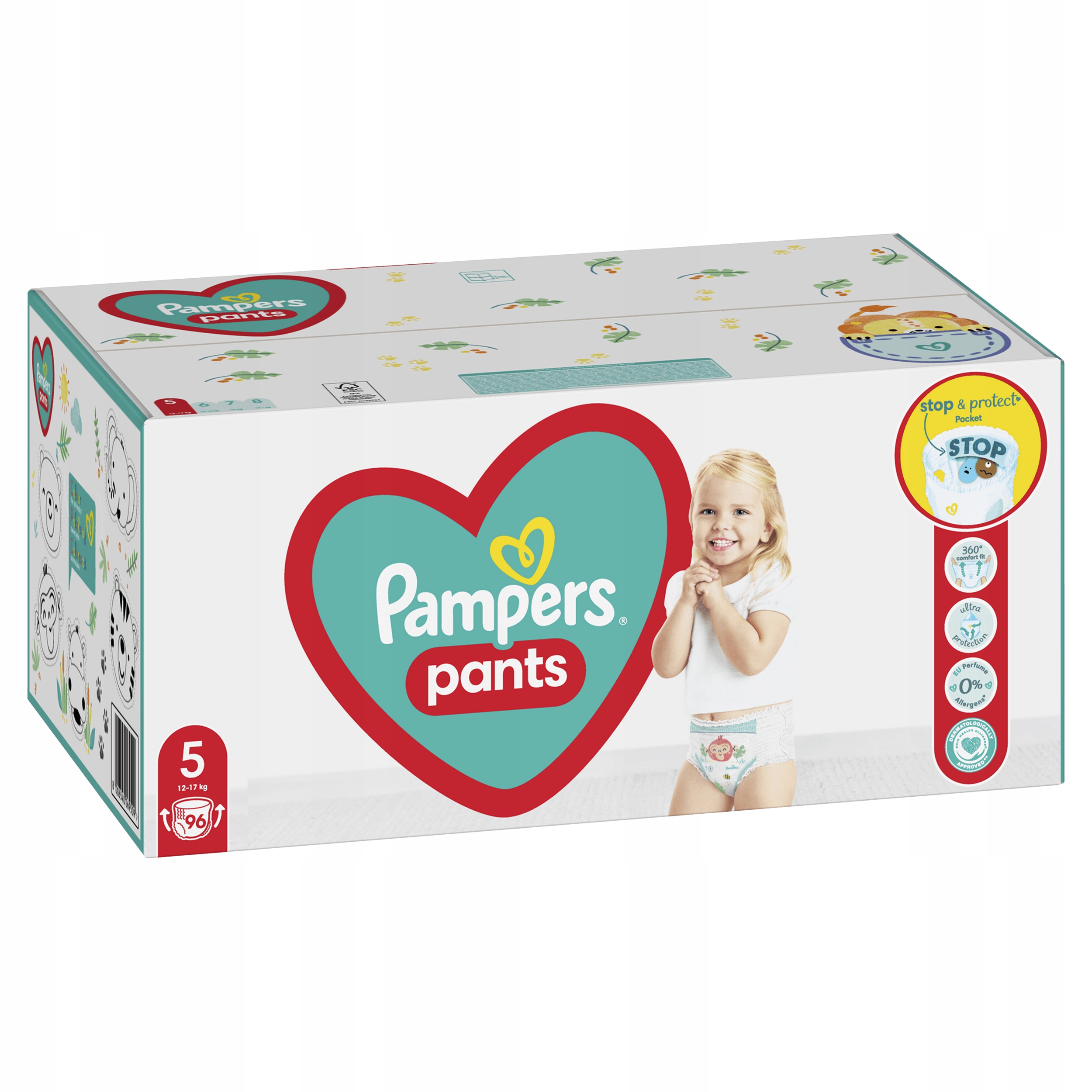 pampers pants pieluchomajtki rozmiar 5 junior megabox 96 sztuk