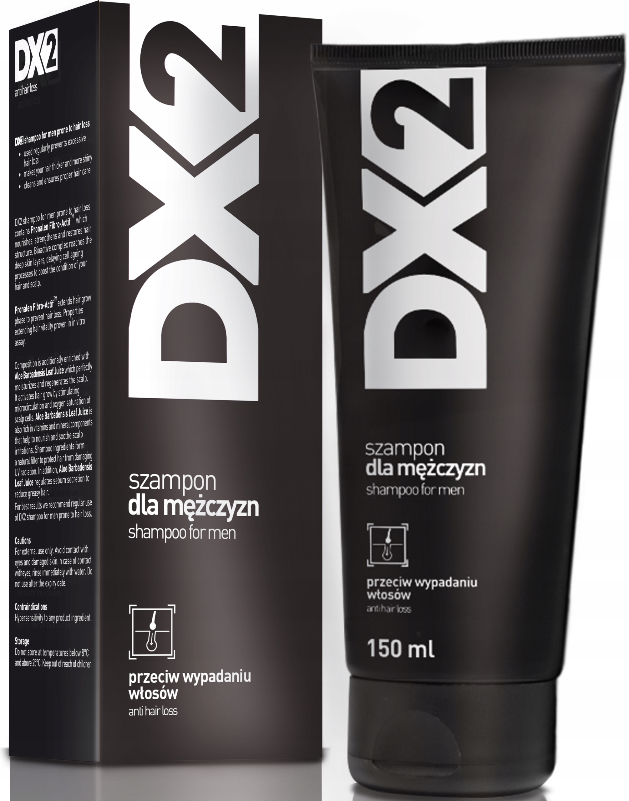 dx2 szampon przeciwłupieżowy i przeciw wypadaniu włosów dla mężczyzn 150ml