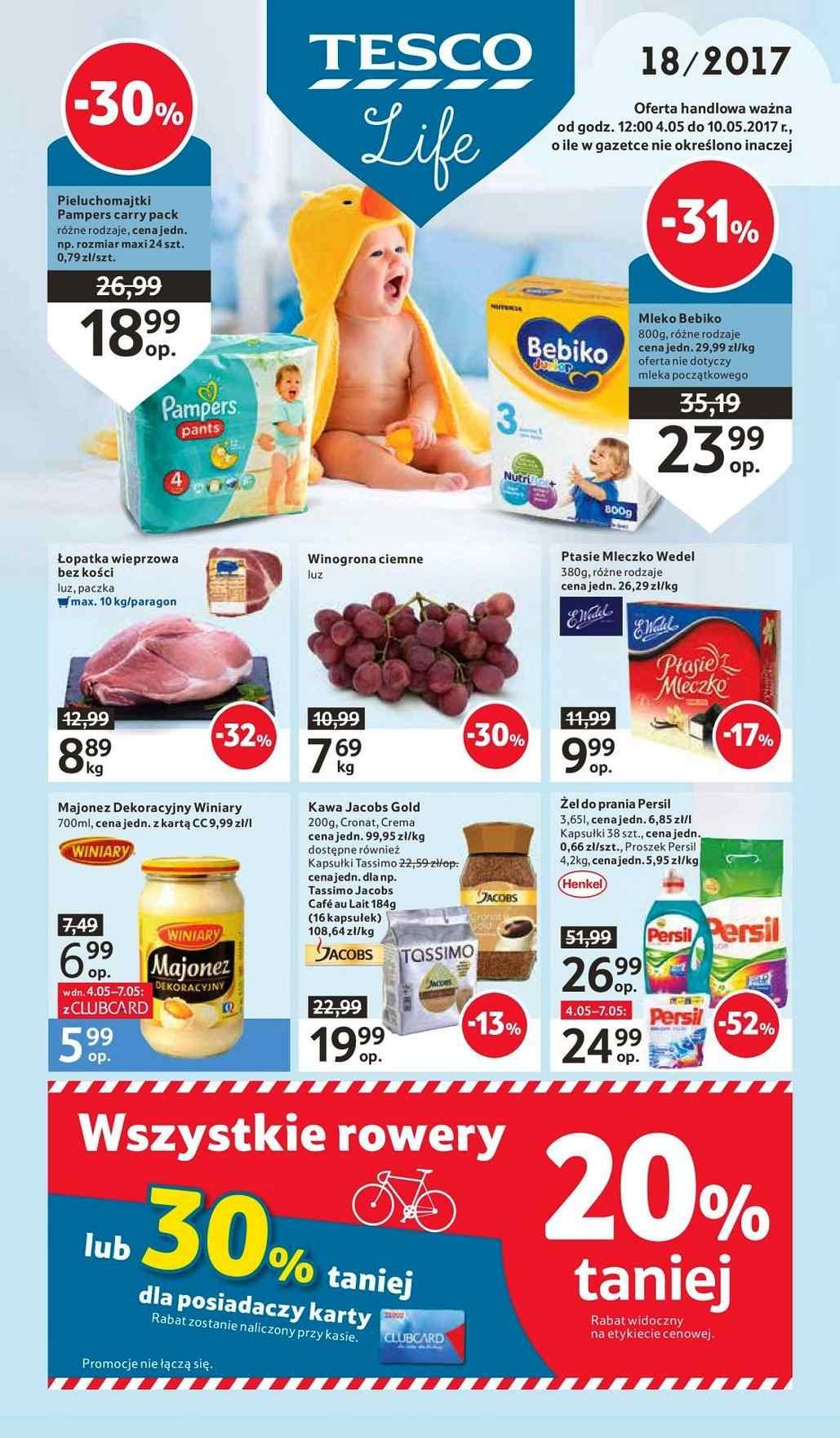 tesco gazetka pampers