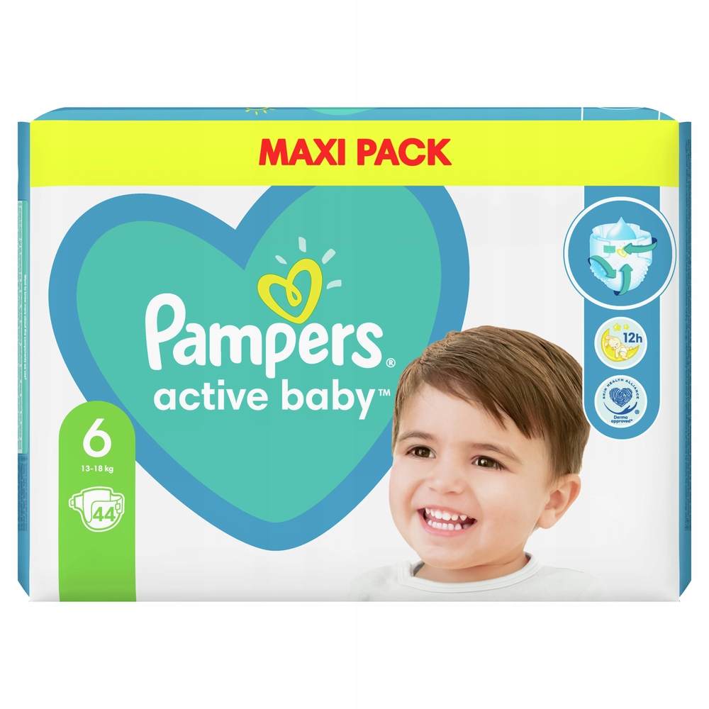 pieluszki pampers active baby dry 6 44szt