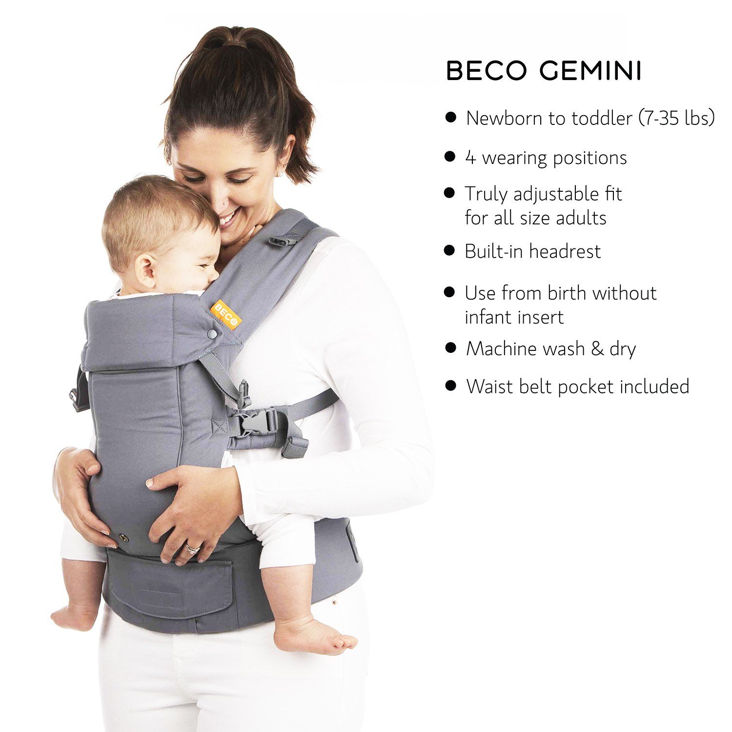 Beco Gemini Cool dark grey Ergonomic carriers for babies