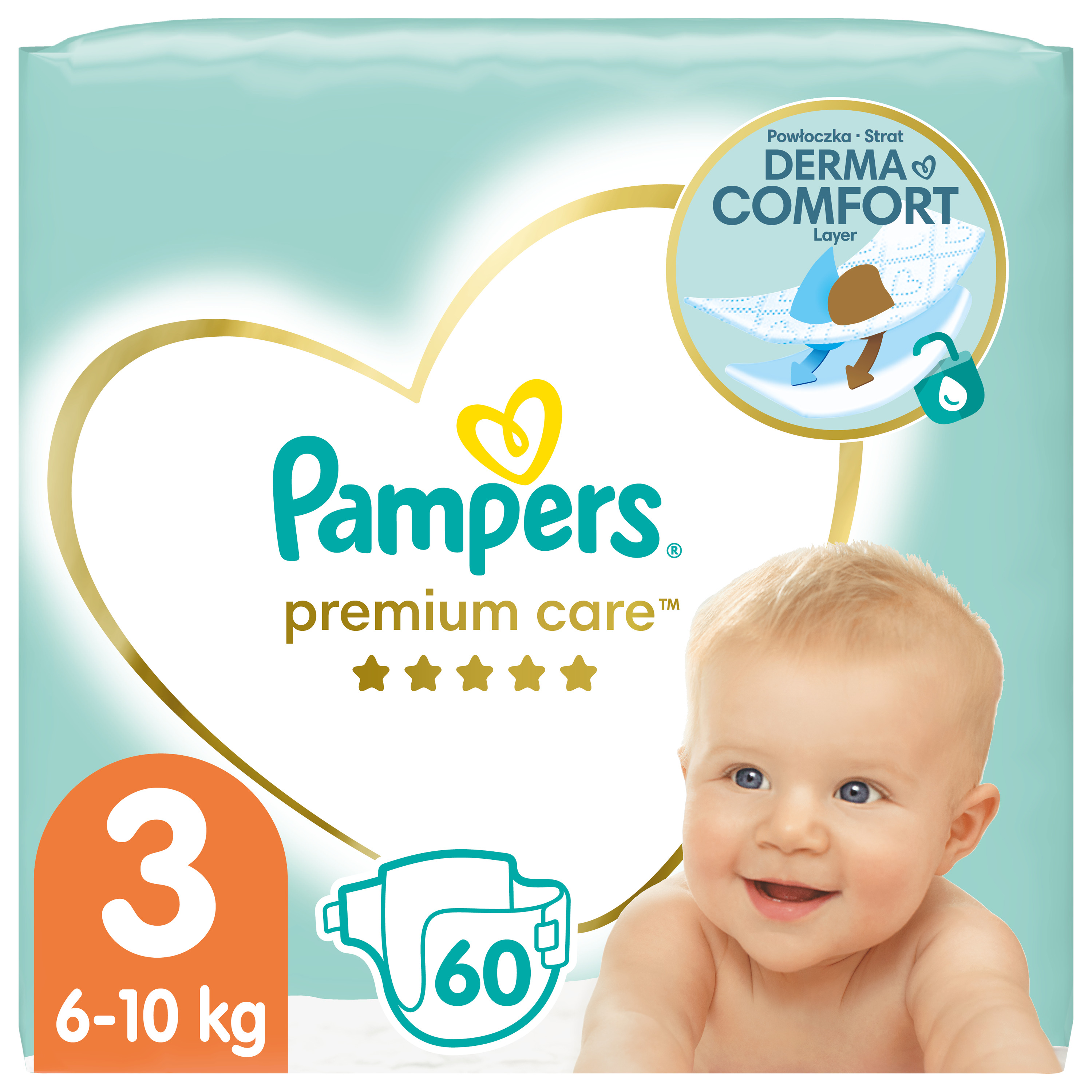 pampers premium care 3 60 szt