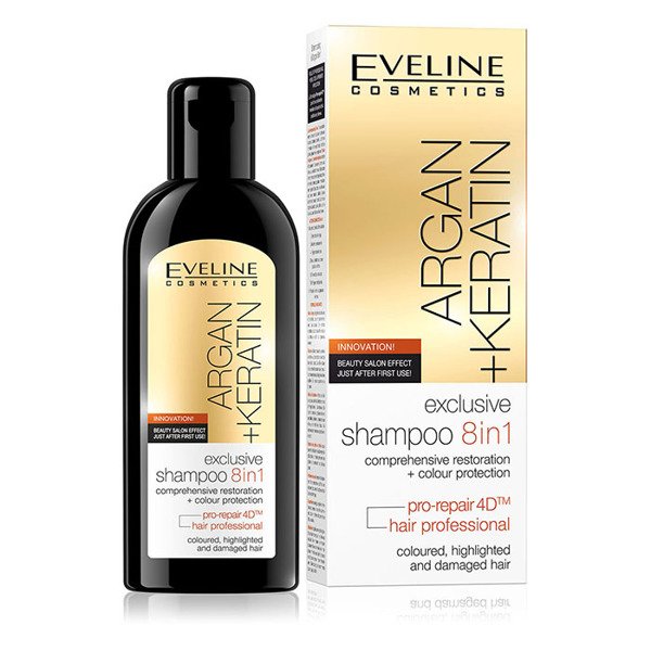 eveline argan keratin liquid silk odżywka do włosów 8w1