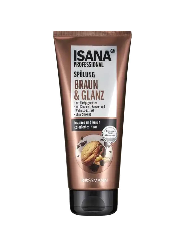 isana professional odżywka do włosów brown color shine