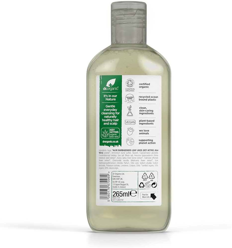 organiczny szampon do włosów dr.organic aloe vera ceneo