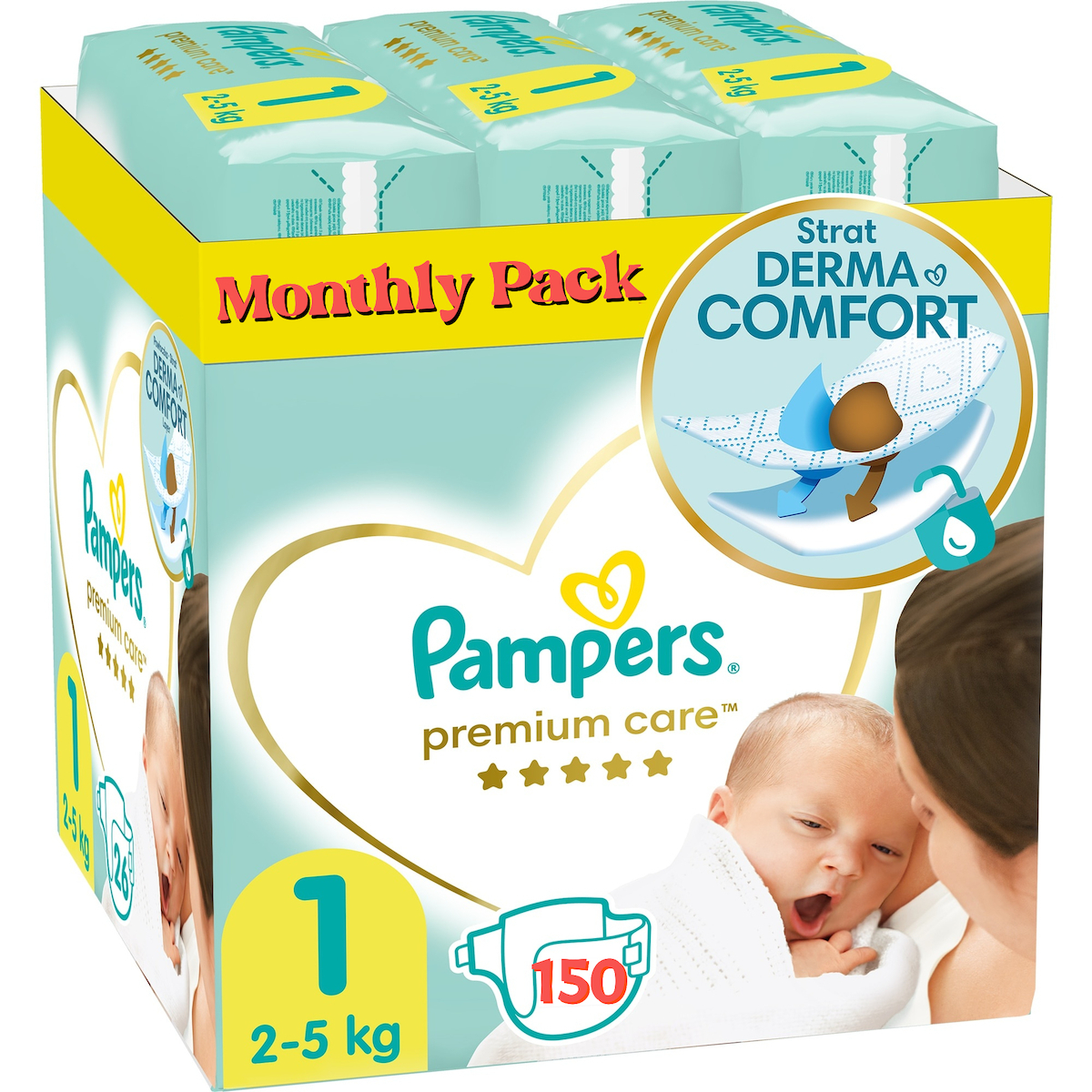 pampers premium care 1 monthly pack