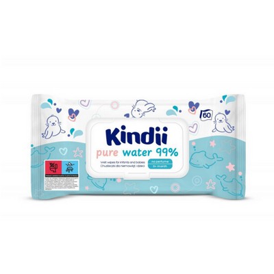 chusteczki nawilżane cleanic kindii pure sensitive