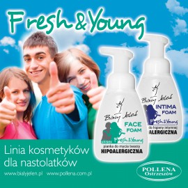 biały jeleń fresh&young hipoalergiczna pianka do mycia twarzy