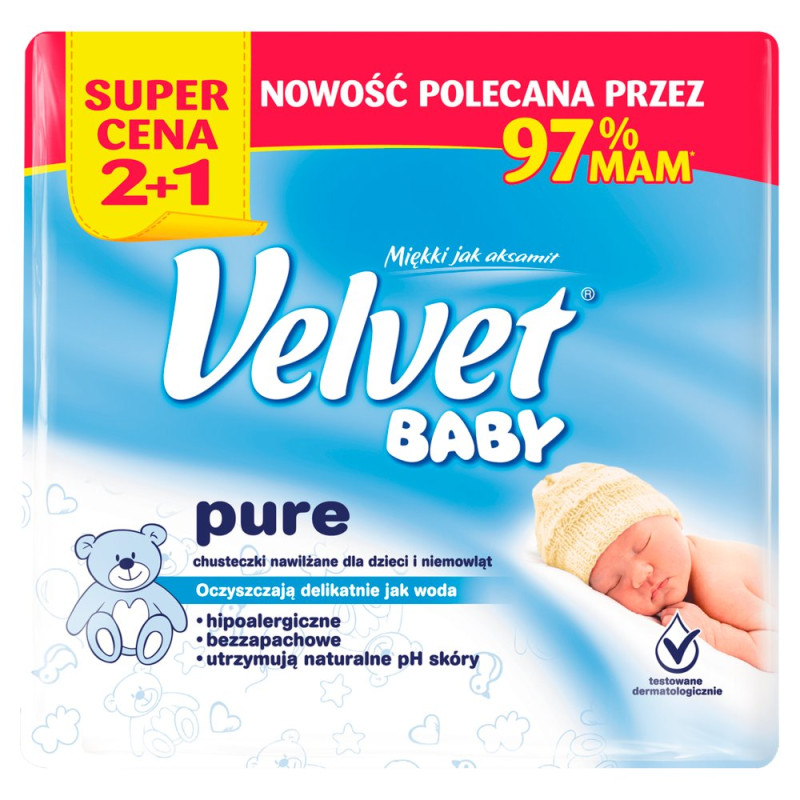 velvet chusteczki nawilżane dla dzieci sensitive