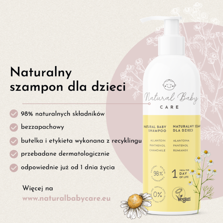 naturalny szampon dla dzieci dla delikatnej skóry 50 ml bubbles