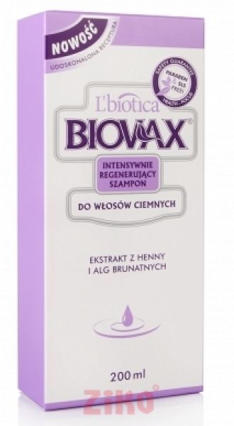 lbiotica biovax szampon do włosów ciemnych 200ml